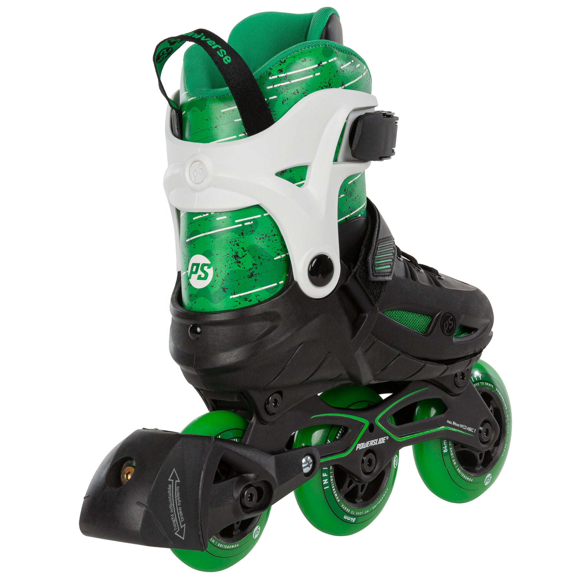 powerslide-phuzion-universe-green-gr-enverstellbarer-kinder-inline-skate-3-rolle image 3