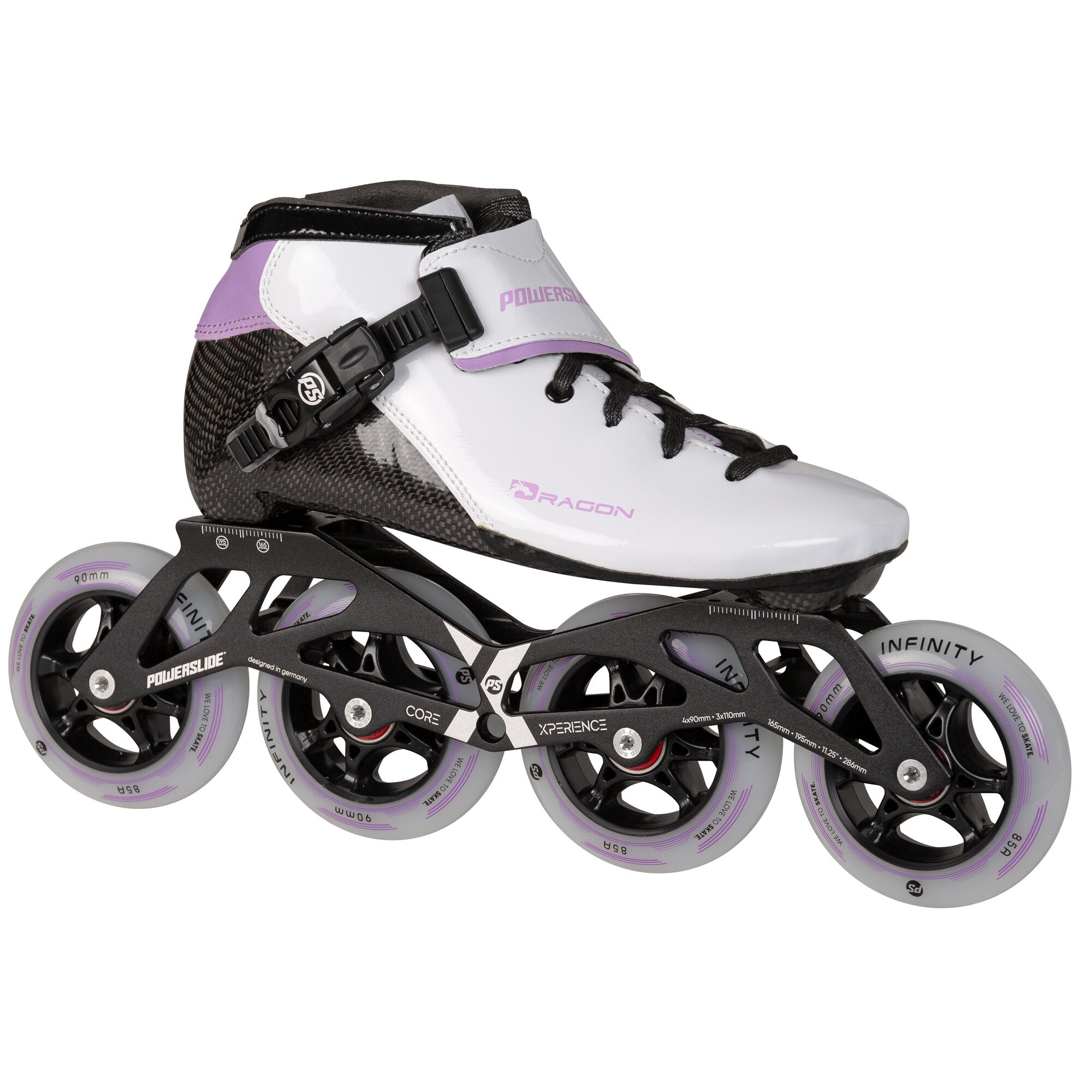 powerslide-dragon-white-90-kinder-inline-speedskate image 2