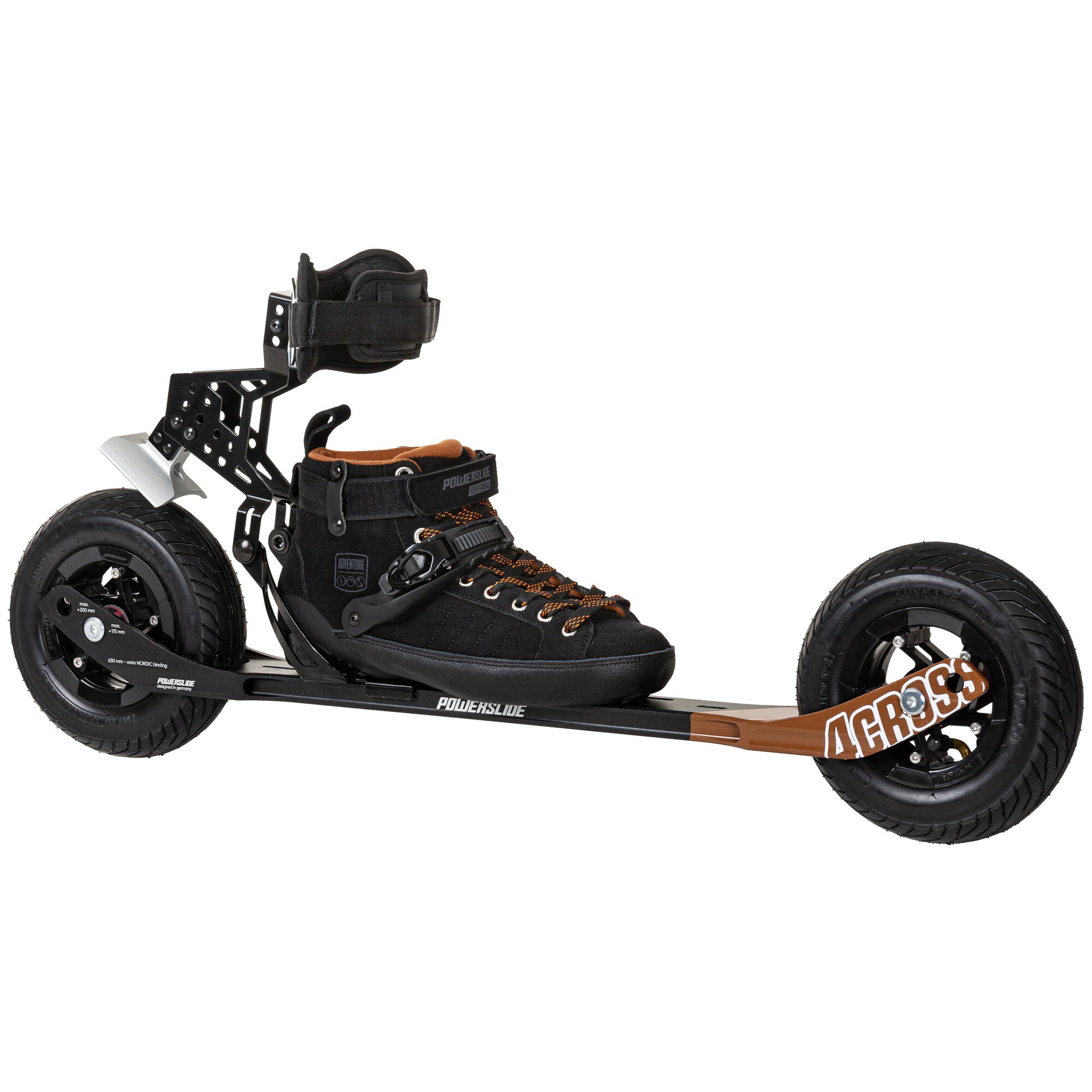 powerslide-4-cross-175-suv-offroad-inline-skates-schwarz-braun image 2