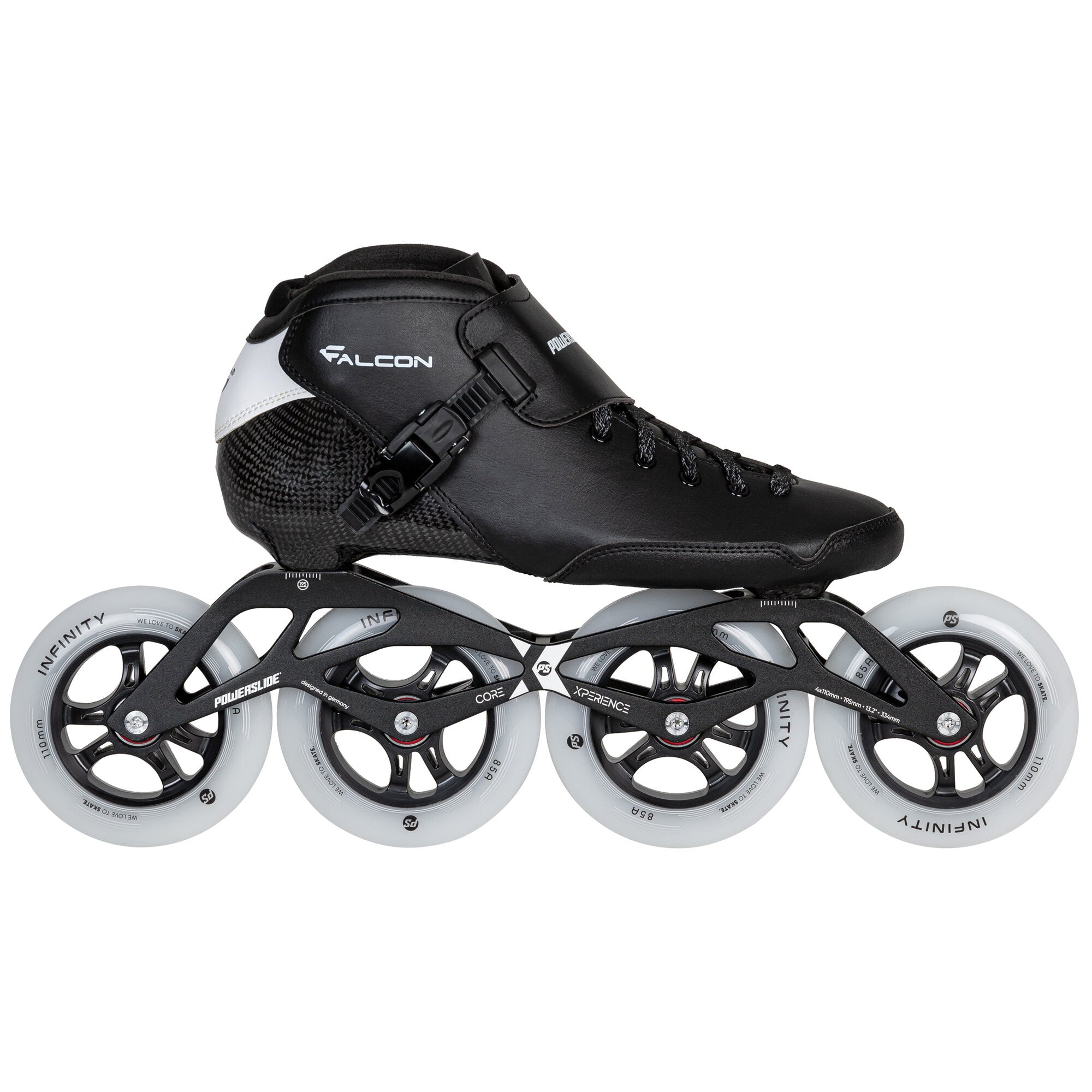 powerslide-falcon-4x110-kinder-speed-skate-schwarz image 1