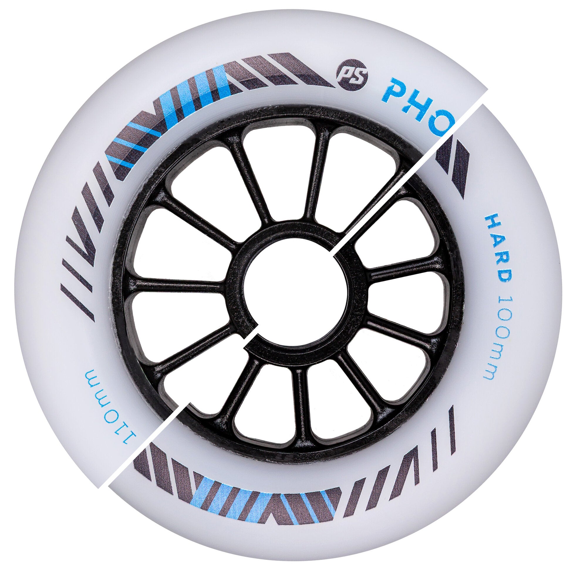 powerslide-phoenix-hilo-110-100-mm-dd-hard-rollen-2-wahl-schwarz-wei image 2