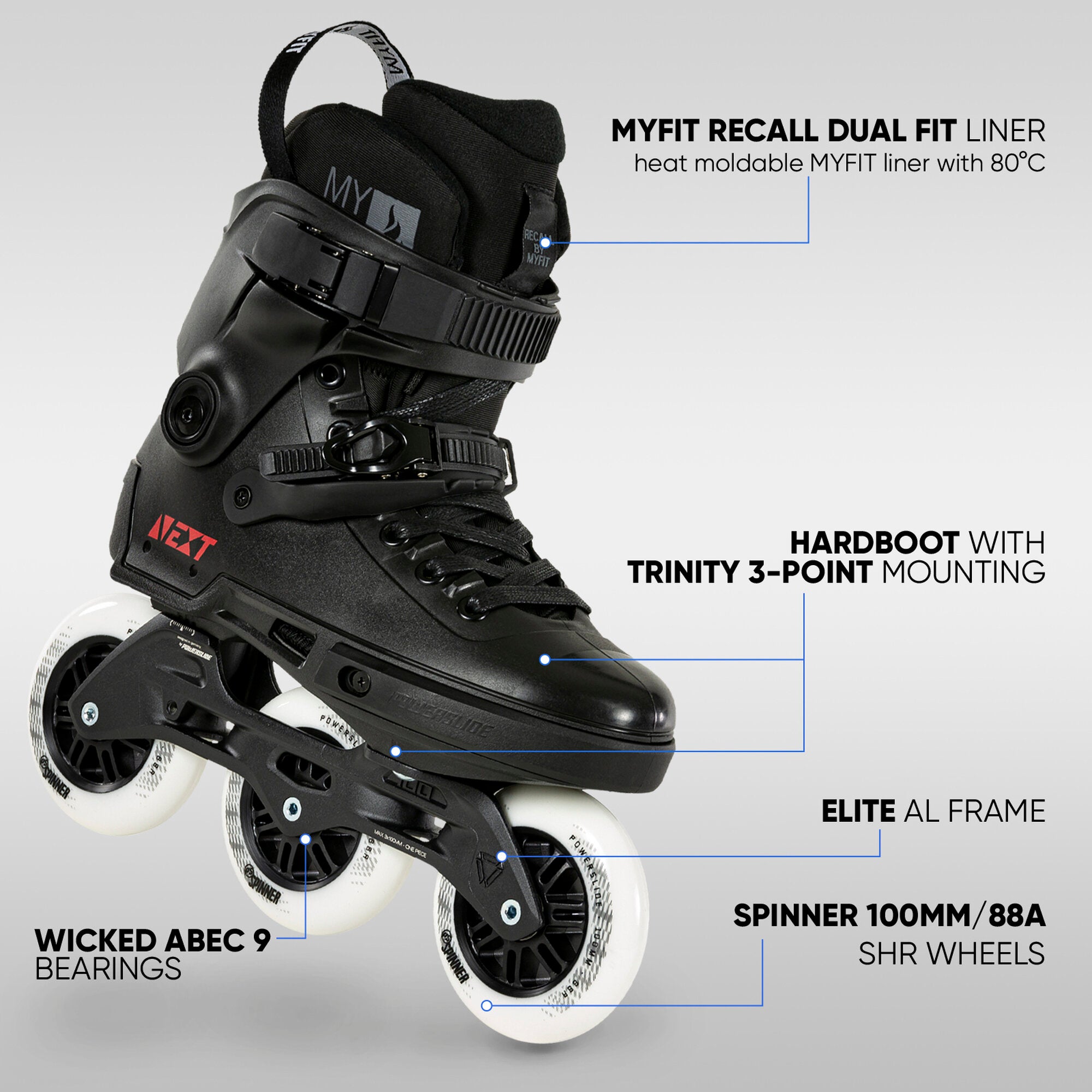 powerslide-next-core-black-100-urban-freeride-inline-skates image 2
