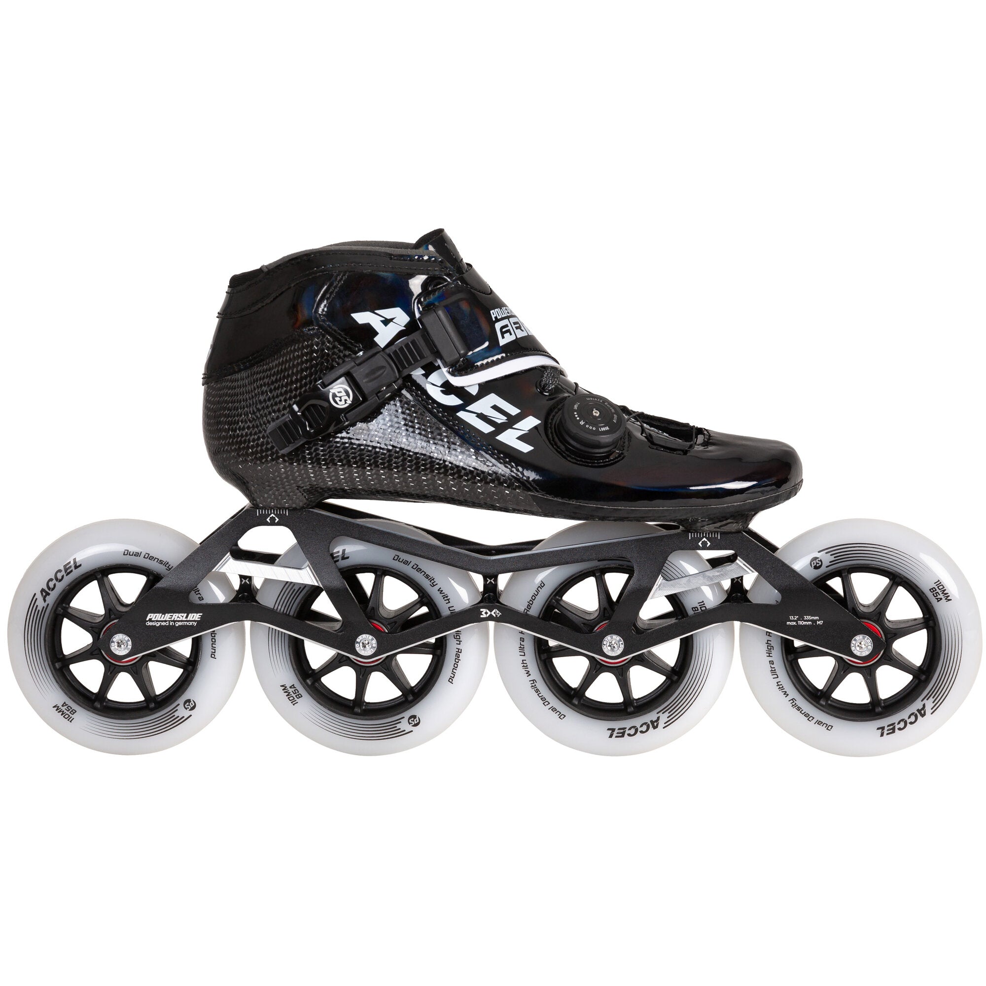 powerslide-accel-black-110-speedskate-vollcarbon image 1