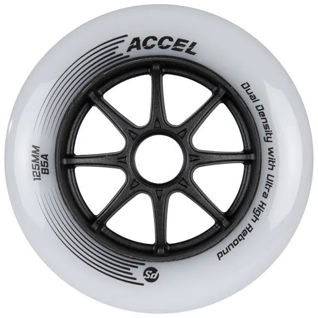 powerslide-accel-125mm-85a-rollen-6er-pack-schwarz-grau image 1