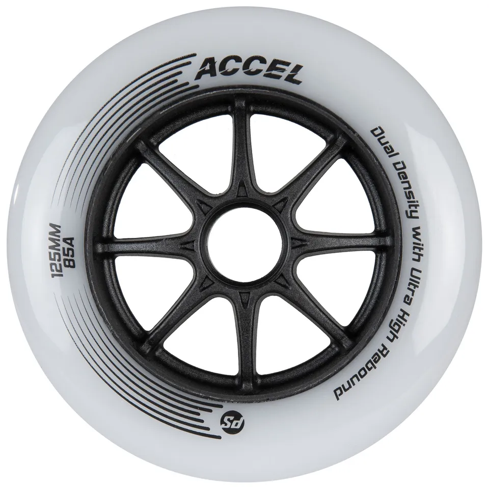 powerslide-accel-125mm-85a-rollen-6er-pack-schwarz-grau image 1