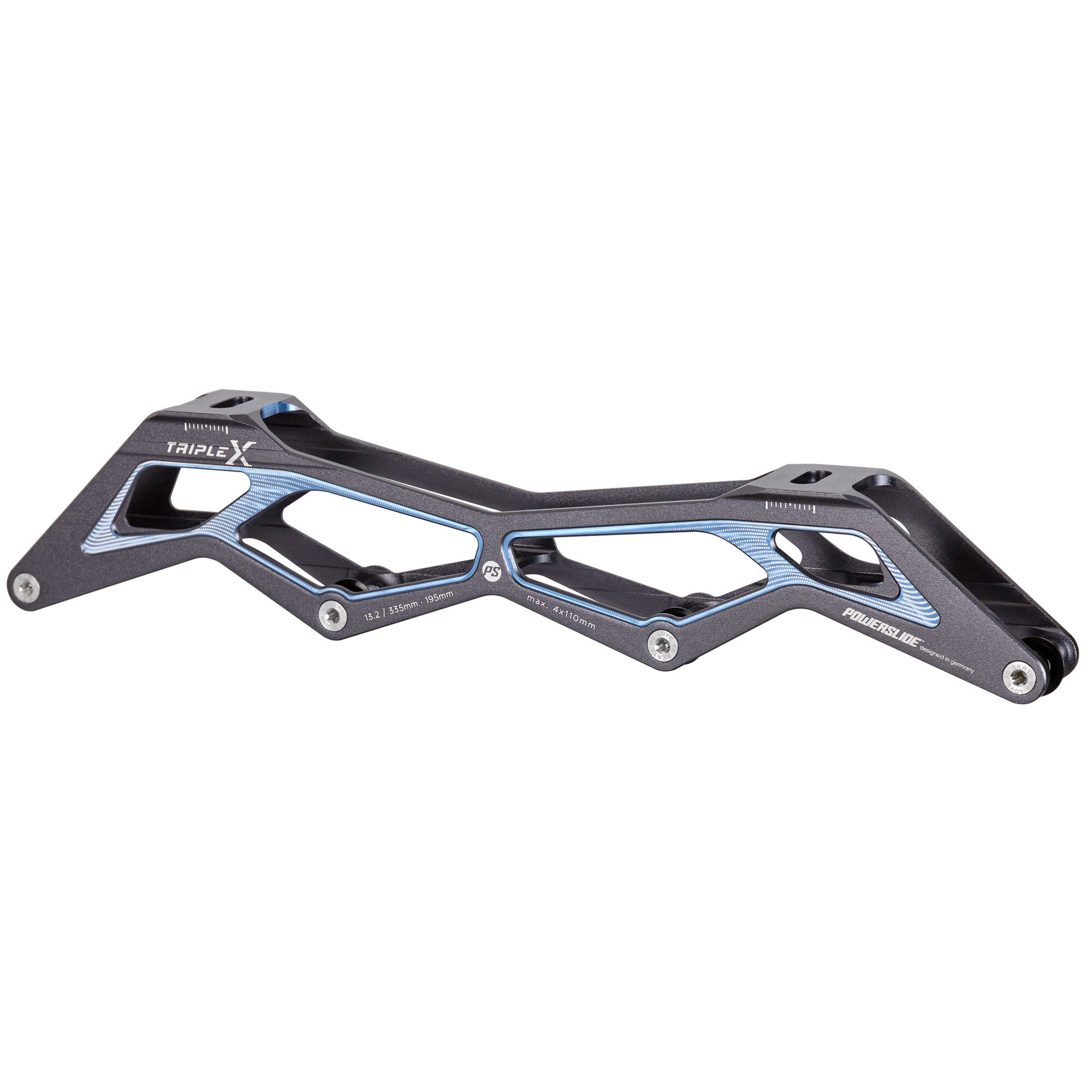 powerslide-triple-x-13-2-4x110-ti-blue-195-speedskate-frame image 2