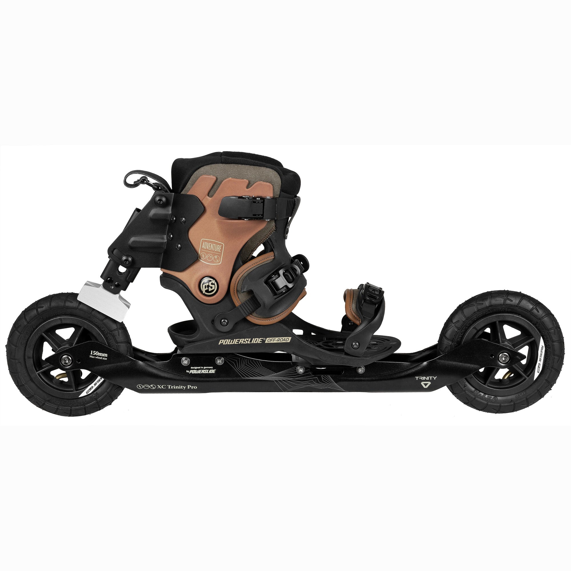 powerslide-xc-skeleton-150-offroad-inline-skate-schwarz-braun image 1