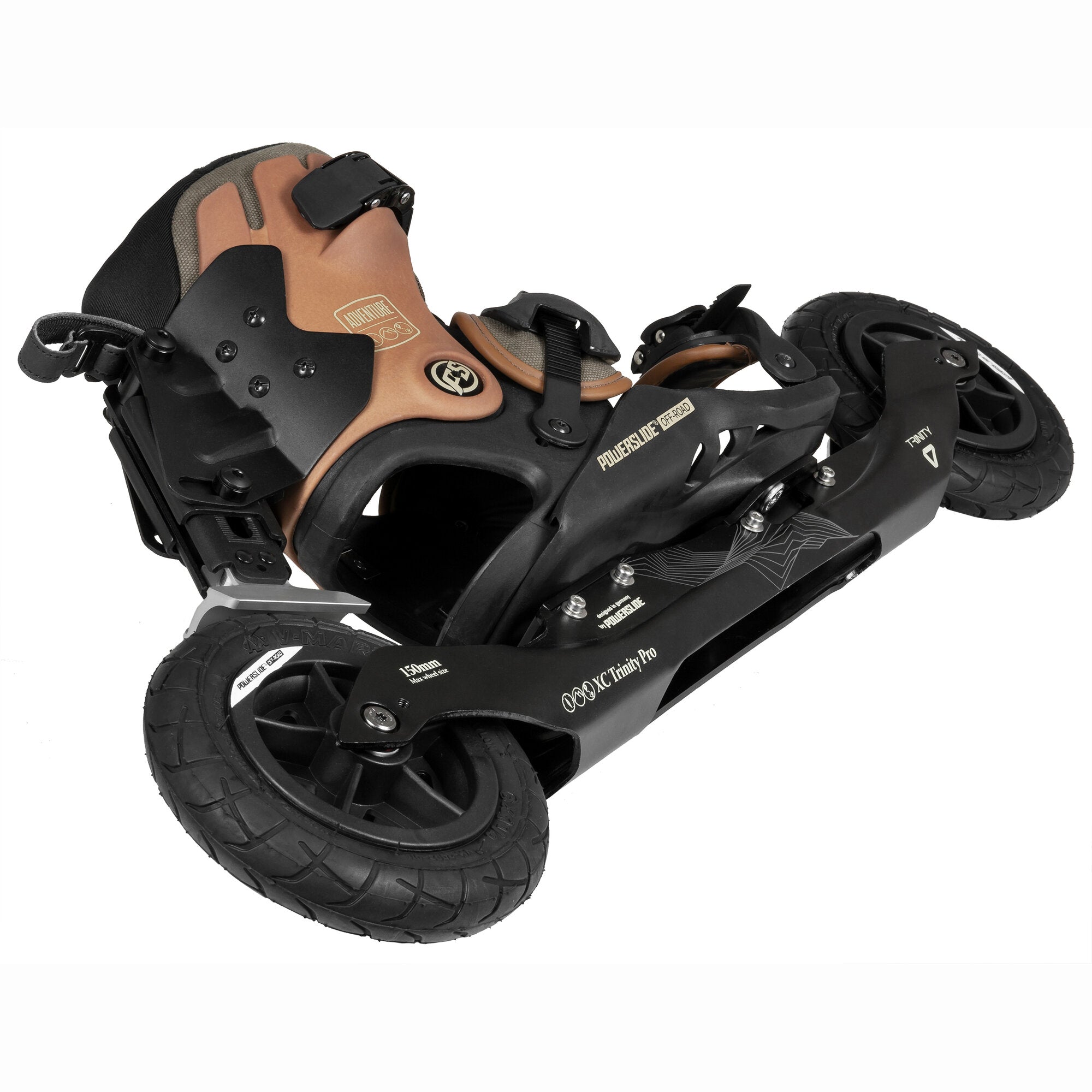 powerslide-xc-skeleton-150-offroad-inline-skate-schwarz-braun image 3