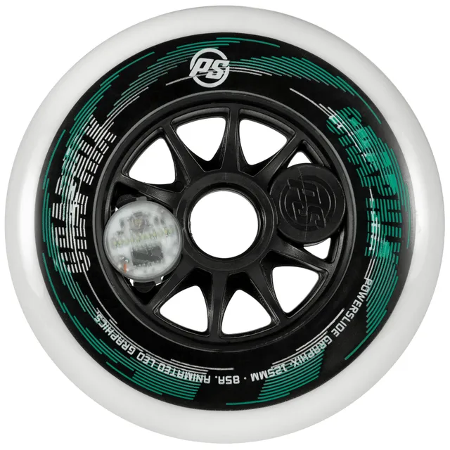 powerslide-graphix-125-85a-white-led-rolle-1-st-ck image 1
