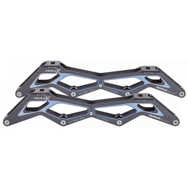 powerslide-triple-x-13-2-4x110-ti-blue-195-speedskate-frame image 1