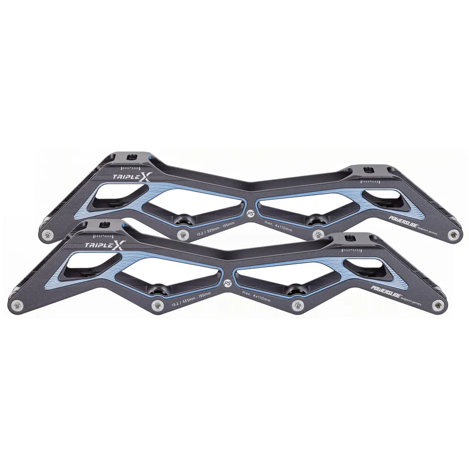 powerslide-triple-x-13-2-4x110-ti-blue-195-speedskate-frame image 1