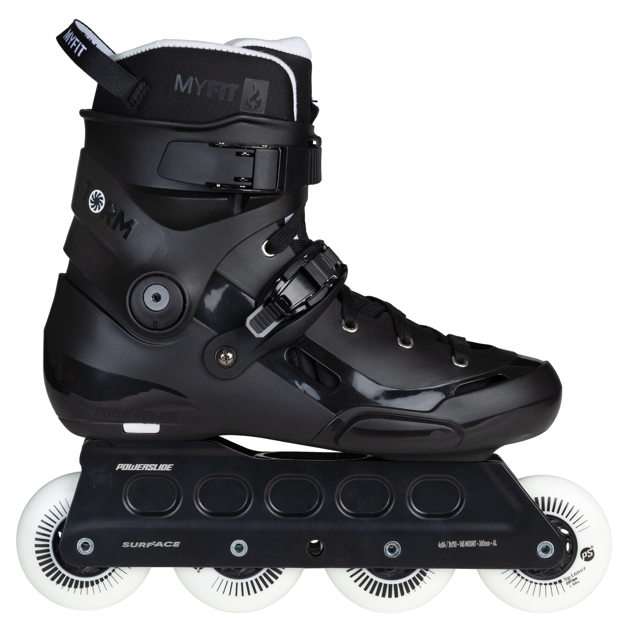 powerslide-storm-black-80-urban-inline-skates-hardboot image 1
