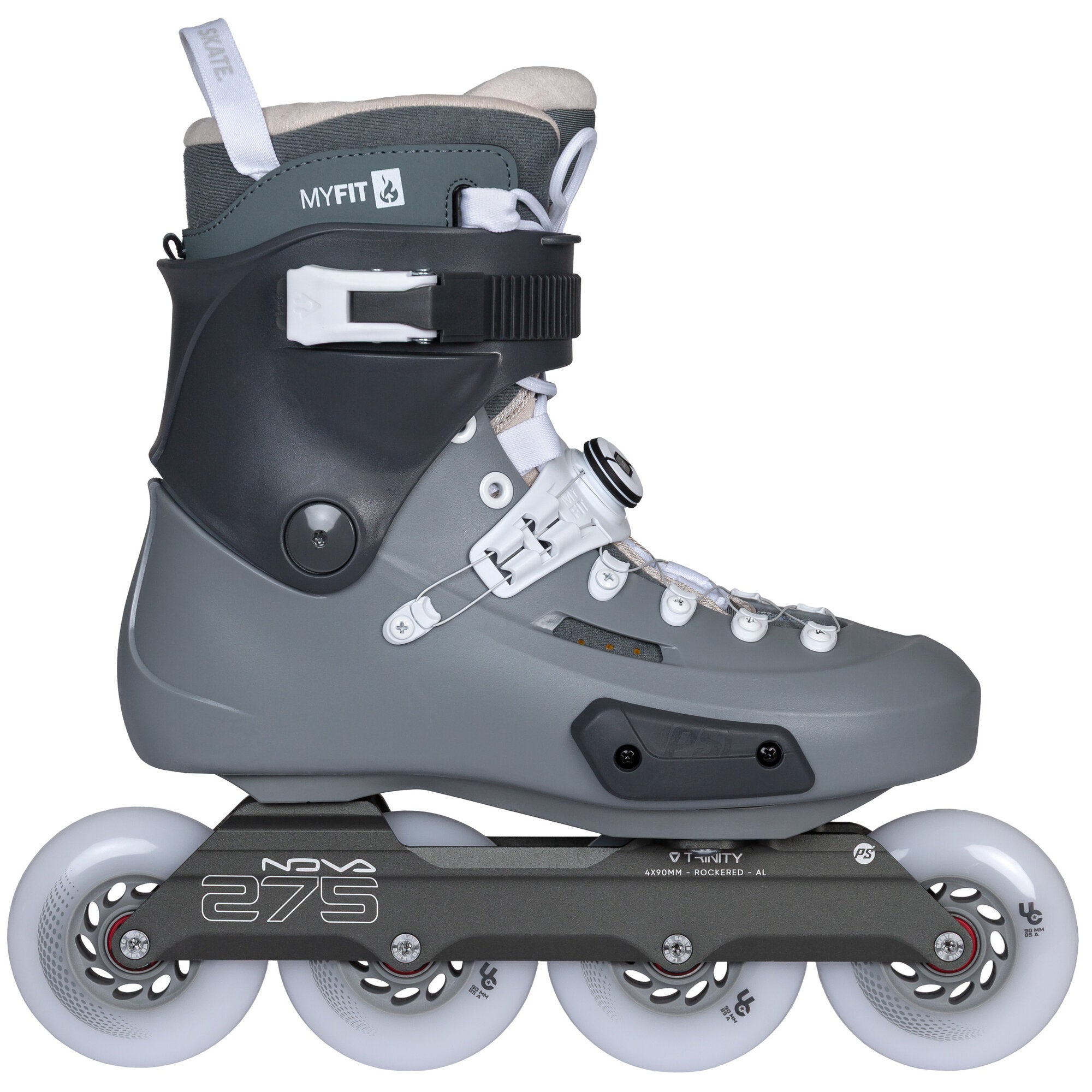 powerslide-zoom-pro-90-pds-grey-urban-hardboot-inline-skate-4x90-mm-grau image 1