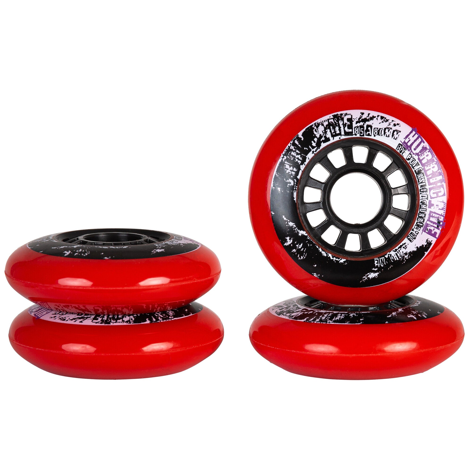 powerslide-hurricane-80-85a-rollen-rot-4er-pack-urban-rollen image 4