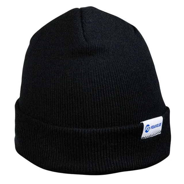 powerslide-wordmark-beanie-blaue-m-tze-mit-wei-en-logos image 1