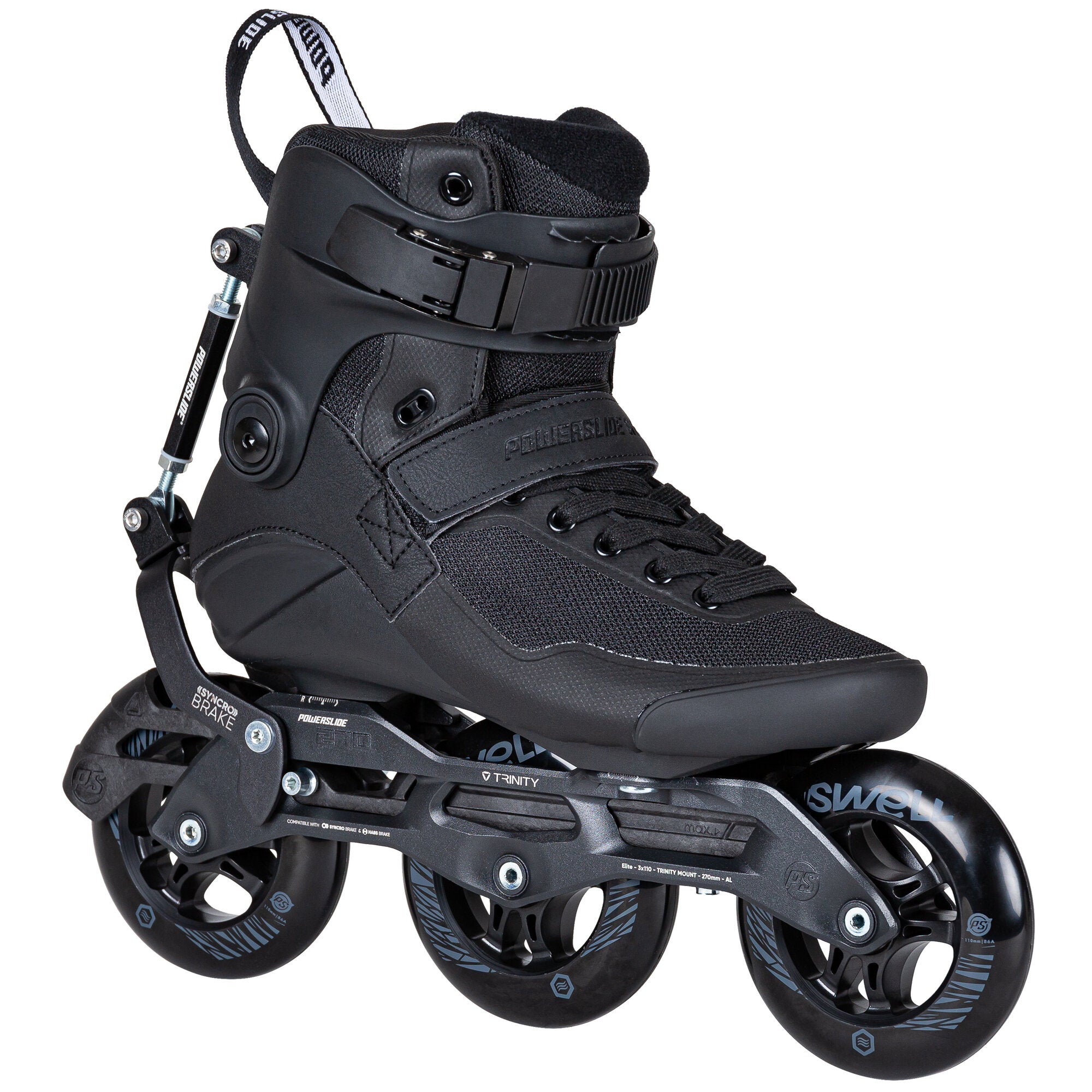 powerslide-swell-triple-black-syncro-110-fitness-skate-mit-bremse image 2