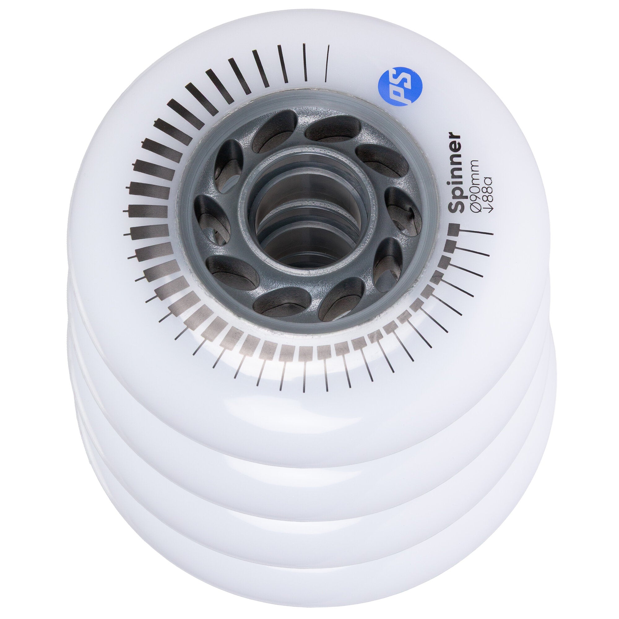 powerslide-spinner-90-88a-white-4er-pack-urban-skate-rollen-90-mm-88a image 3