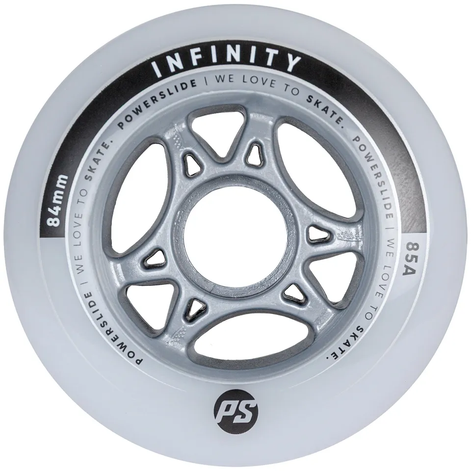 powerslide-infinity-84mm-85a-fitness-rollen-4er-pack-grau image 1