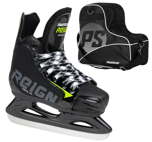 powerslide-reign-ares-junior-adj-eishockey-schlittschuh-ice-skate-bag-bundle image 1