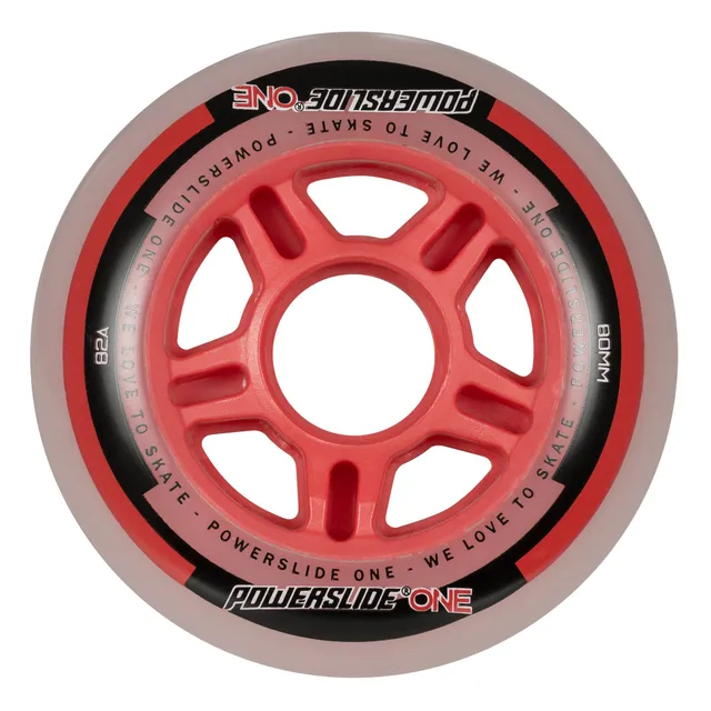 powerslide-ps-one-80mm-82a-rollen-4er-pack-rot-wei image 1