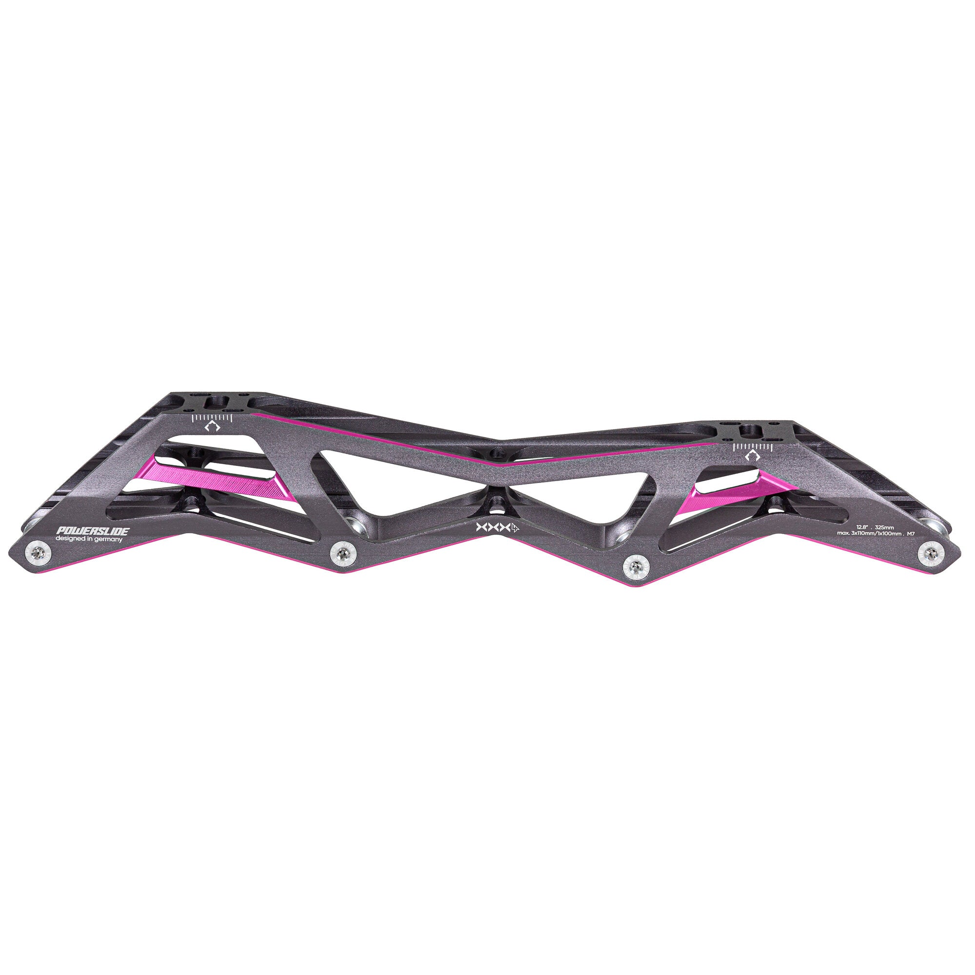 powerslide-3x4-110-100-titanium-pink-inline-race-frame-195-mm image 1