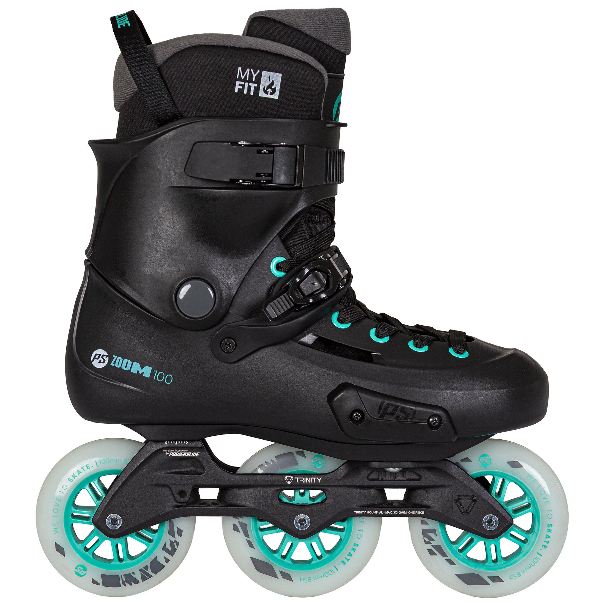 powerslide-zoom-pro-100-urban-inline-skate-black-mint image 1