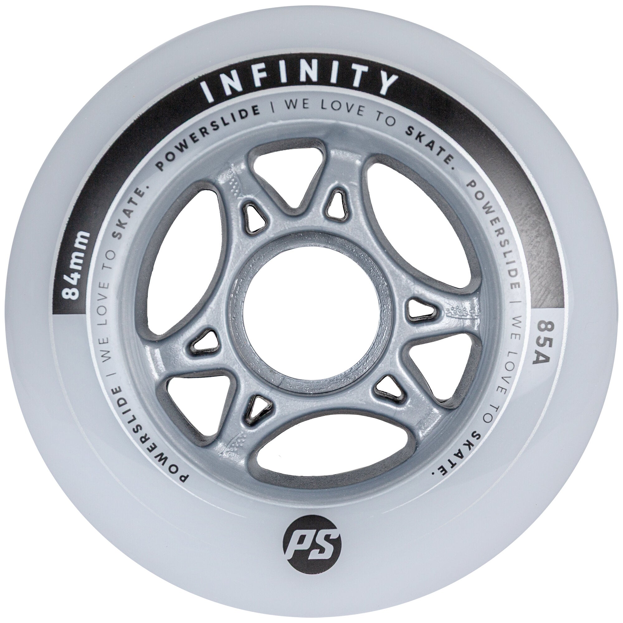 powerslide-infinity-84mm-85a-fitness-rollen-4er-pack-grau image 1