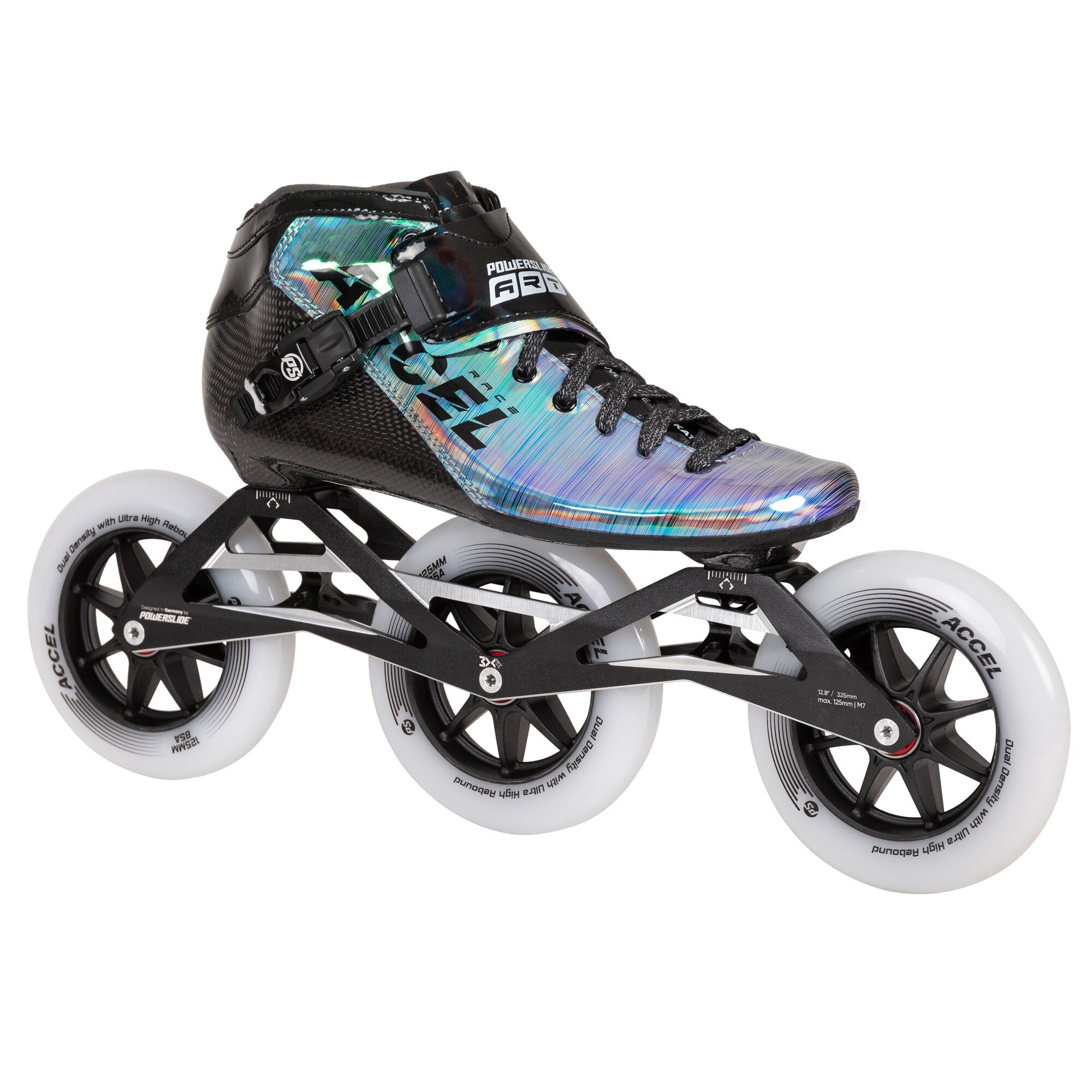 powerslide-accel-race-reflective-125-speedskate-carbon-3x125mm image 2