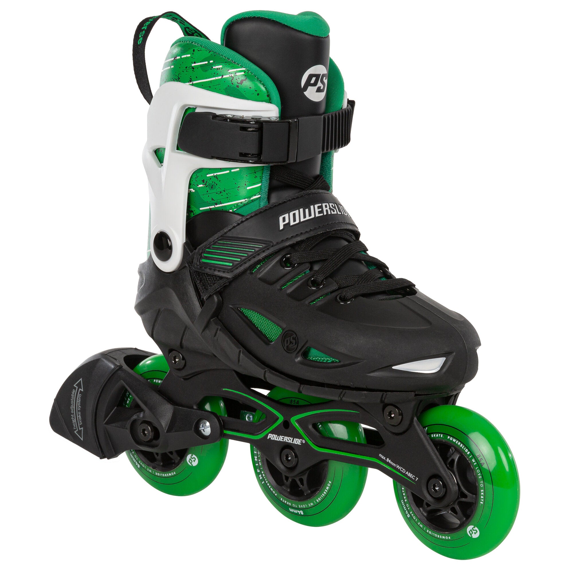 powerslide-phuzion-universe-green-gr-enverstellbarer-kinder-inline-skate-3-rolle image 2