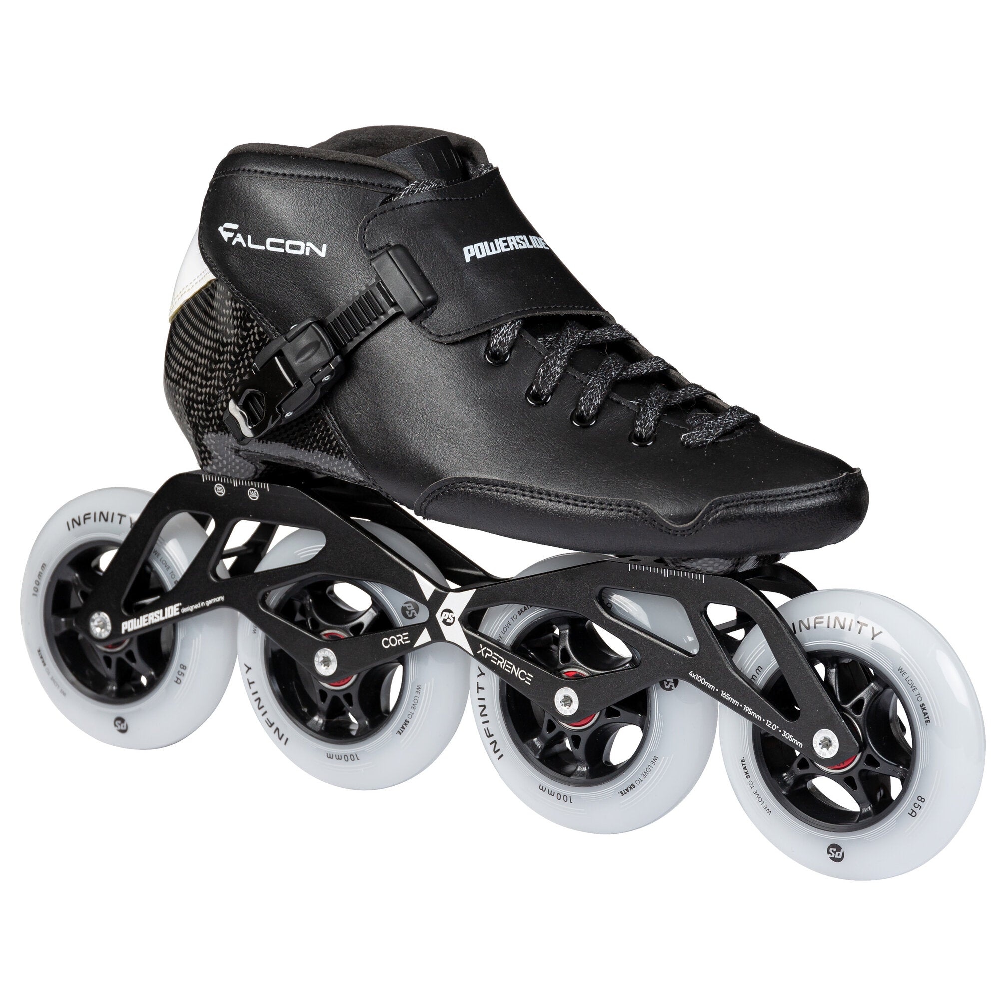 powerslide-falcon-black-4x100-kinder-speedskate image 2