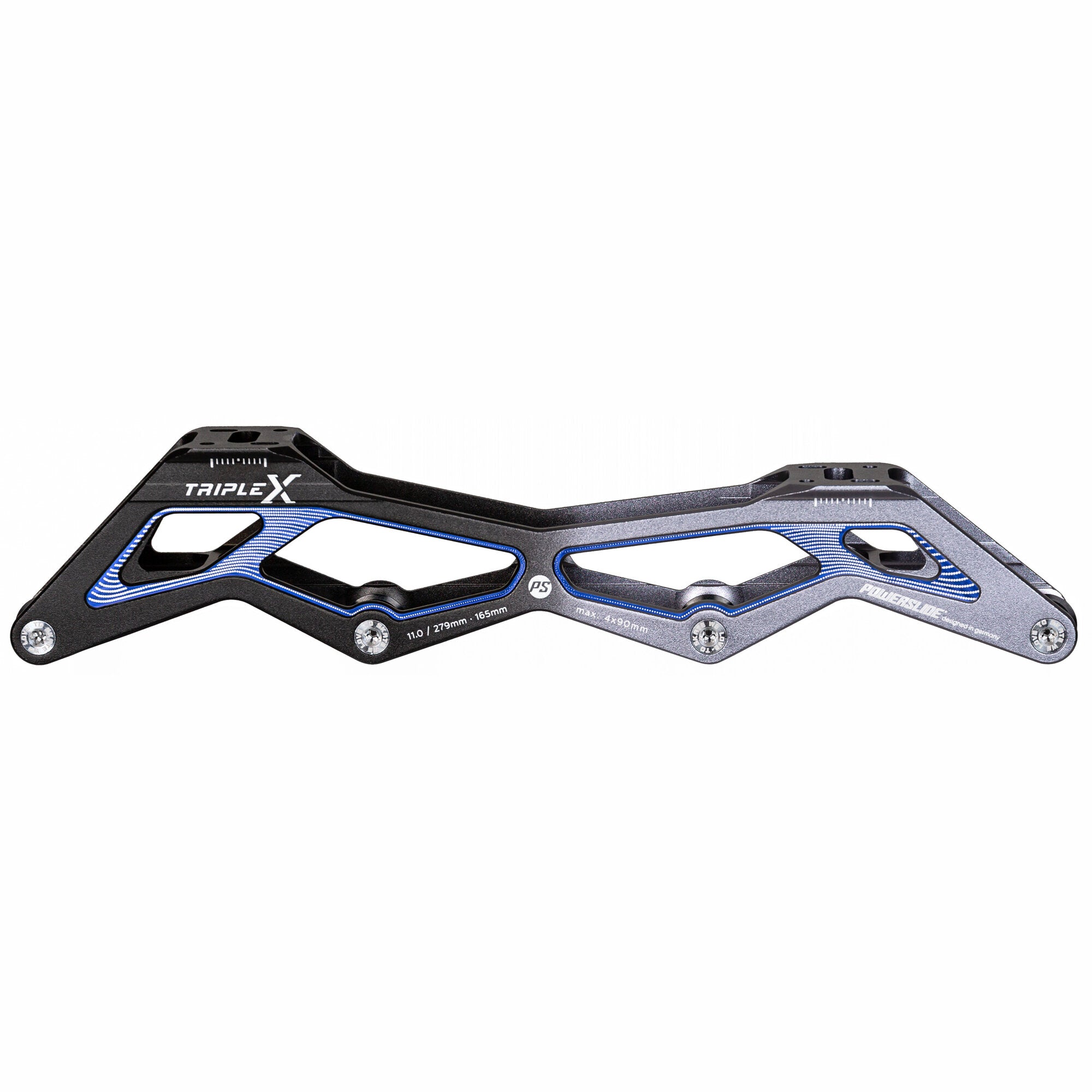 powerslide-triple-x5-11-0-4x90-inline-race-frame-schwarz-blau image 1