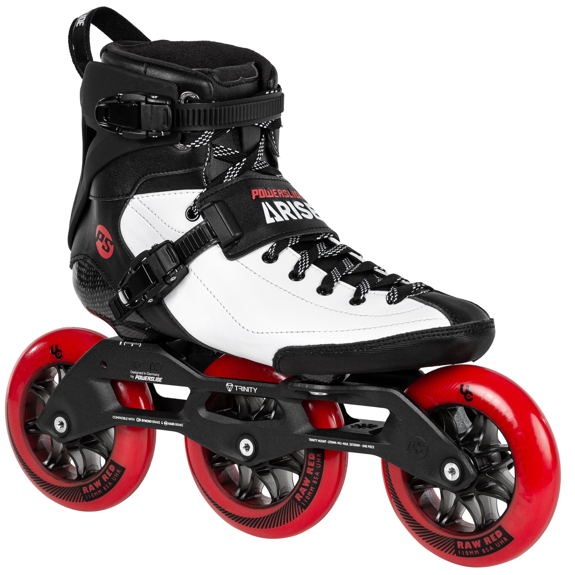 powerslide-arise-rd-speedskate-hybrid-carbon-schwarz-rot-wei image 2