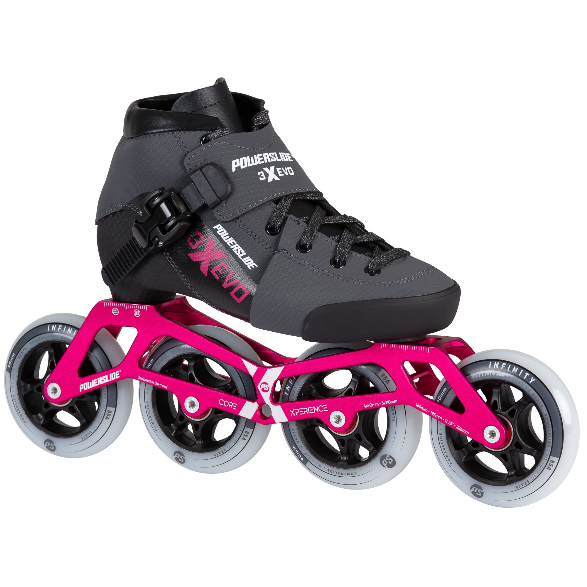 powerslide-triple-x-evo-hot-pink-adj-speedskate-kinder image 2