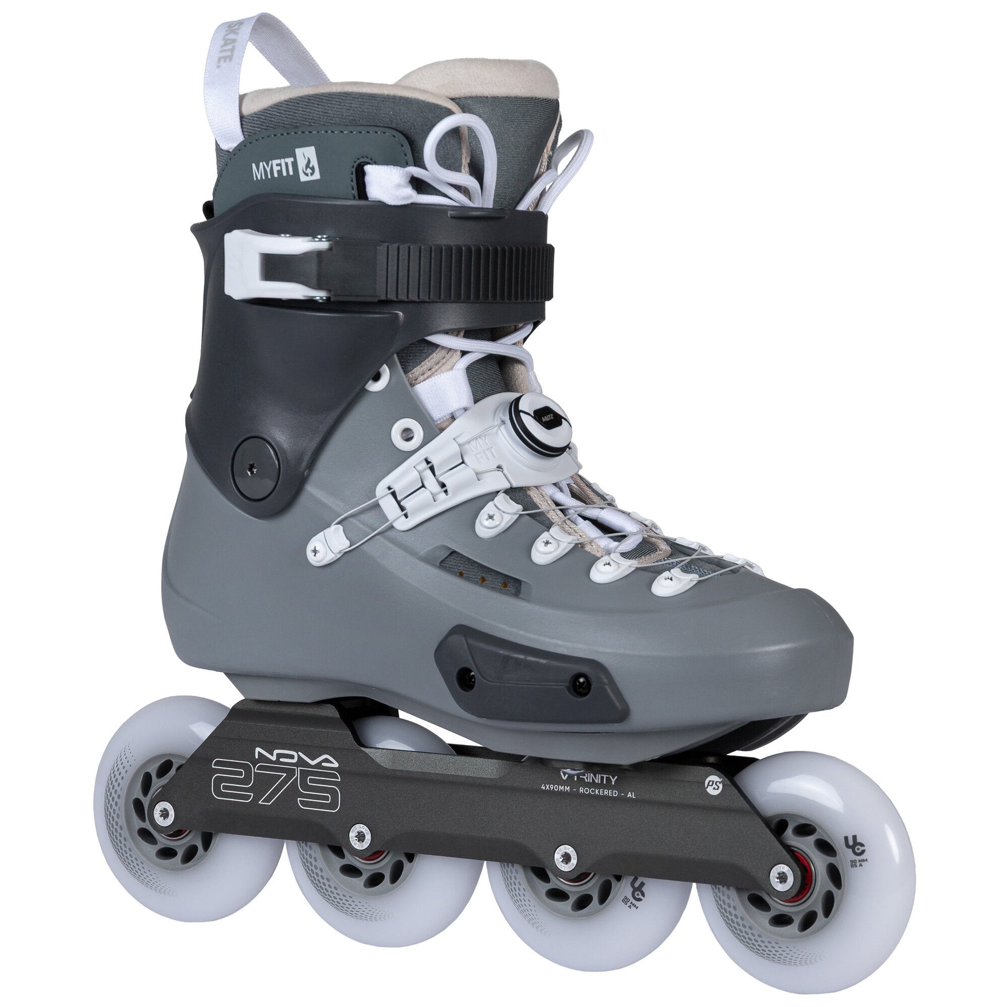 powerslide-zoom-pro-90-pds-grey-urban-hardboot-inline-skate-4x90-mm-grau image 2