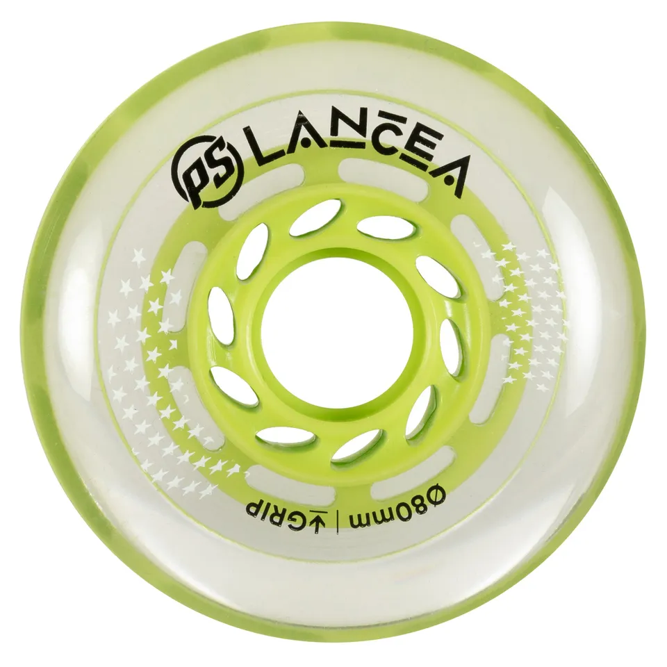 powerslide-lancea-80-outdoor-inlinehockey-rolle-gr-n-clear-1-st-ck image 1