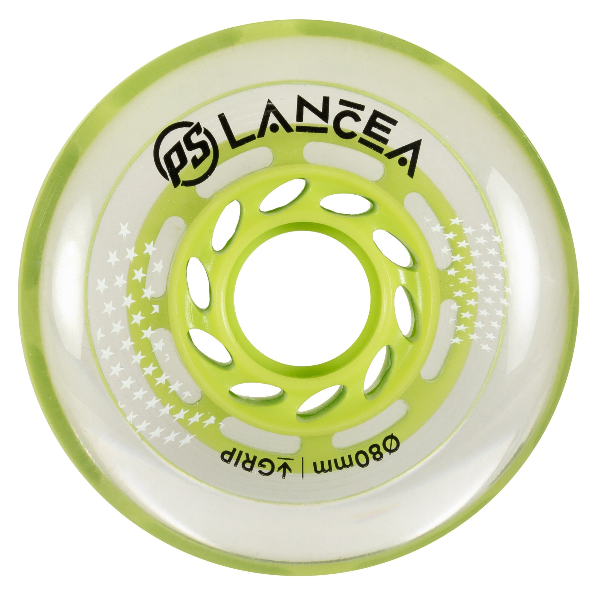 powerslide-lancea-80-outdoor-inlinehockey-rolle-gr-n-clear-1-st-ck image 1