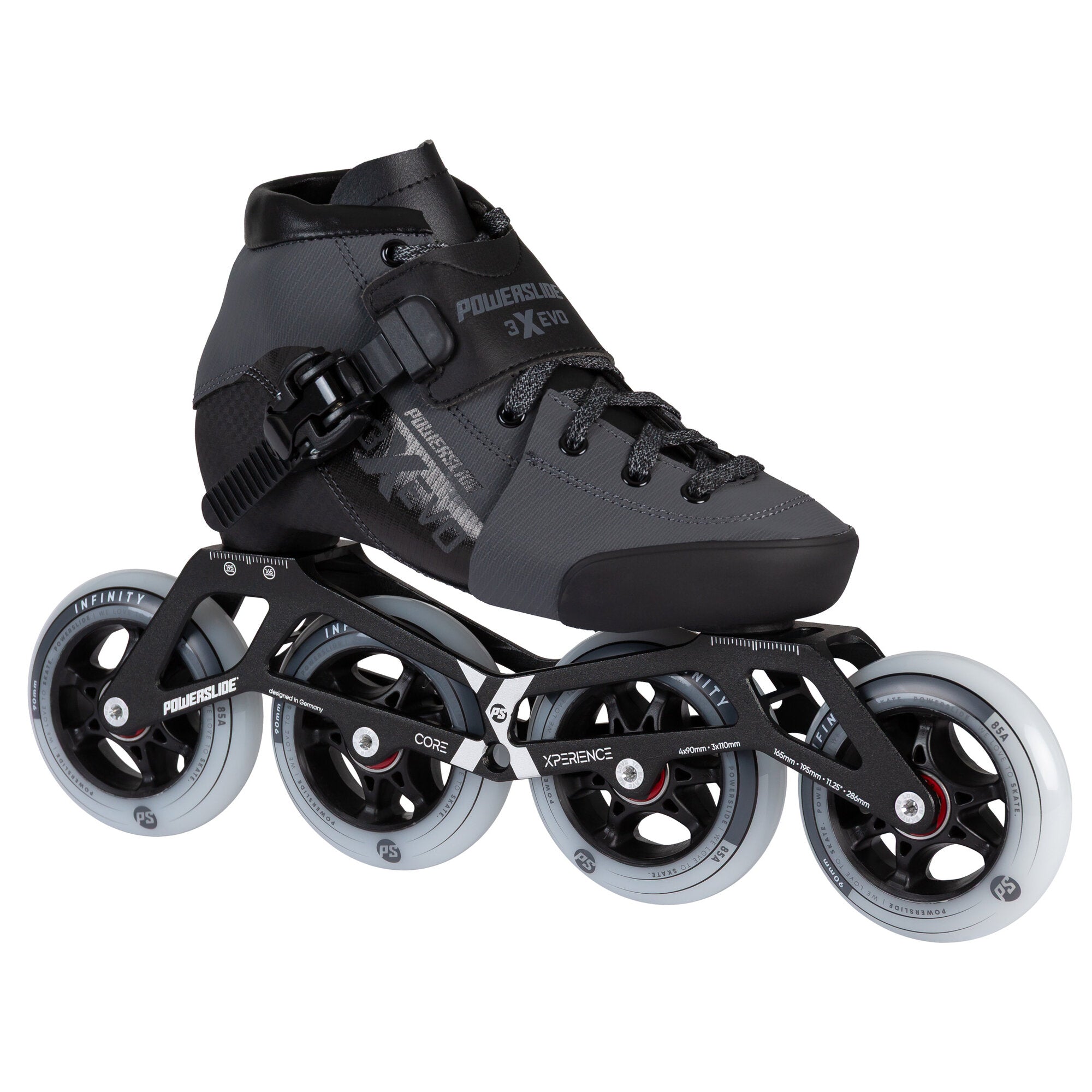 powerslide-triple-x-evo-dark-grey-adj-kids-speedskate-verstellbar image 2