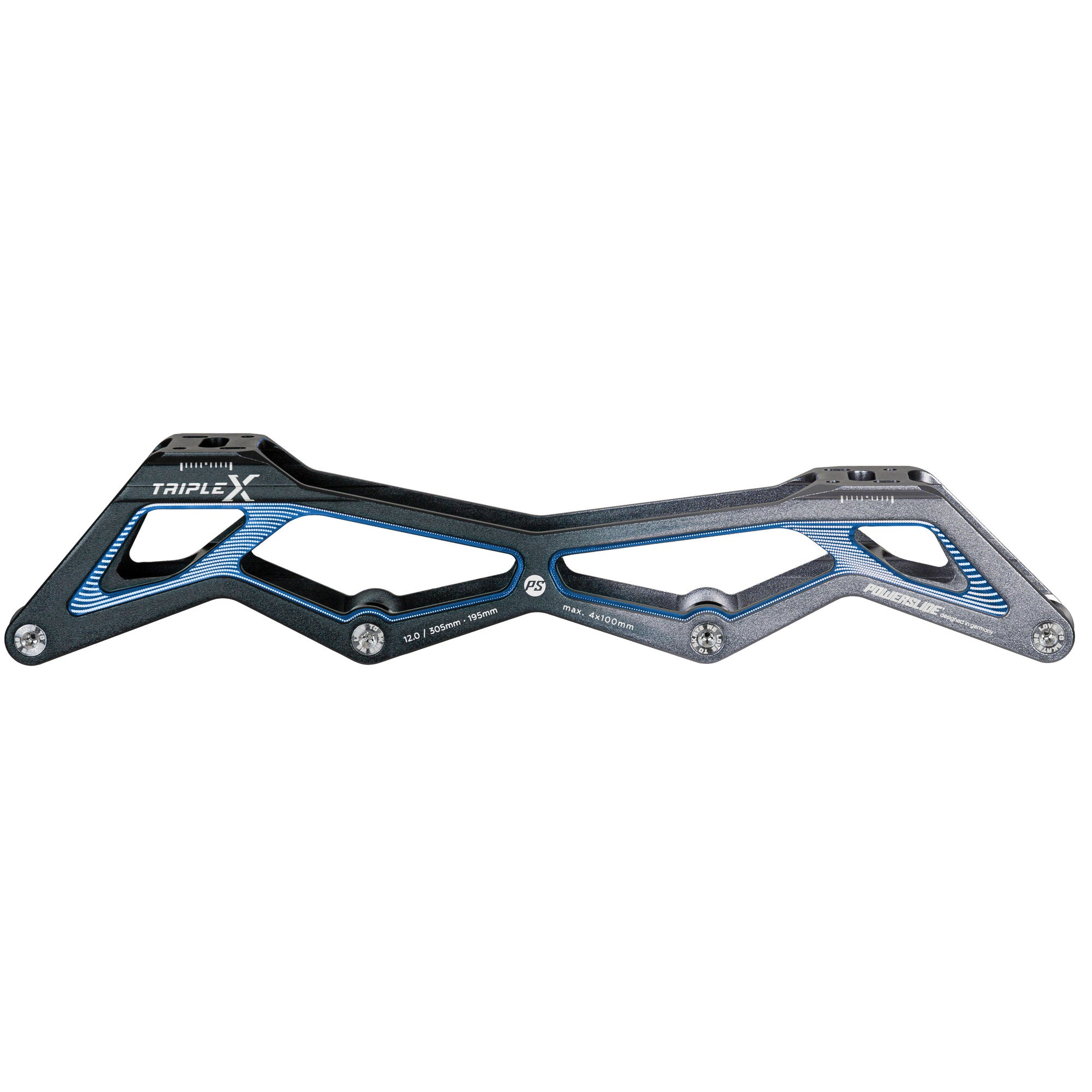 powerslide-triple-x5-12-0-4x100-black-blue-speedframe-195 image 1