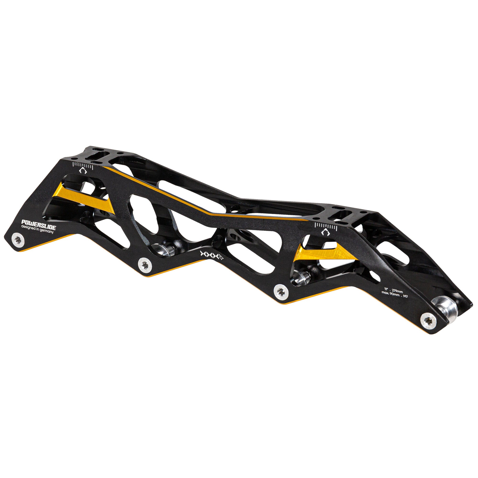 powerslide-3x4-90-black-gold-165-inline-racing-frame-11-0-4x90 image 2