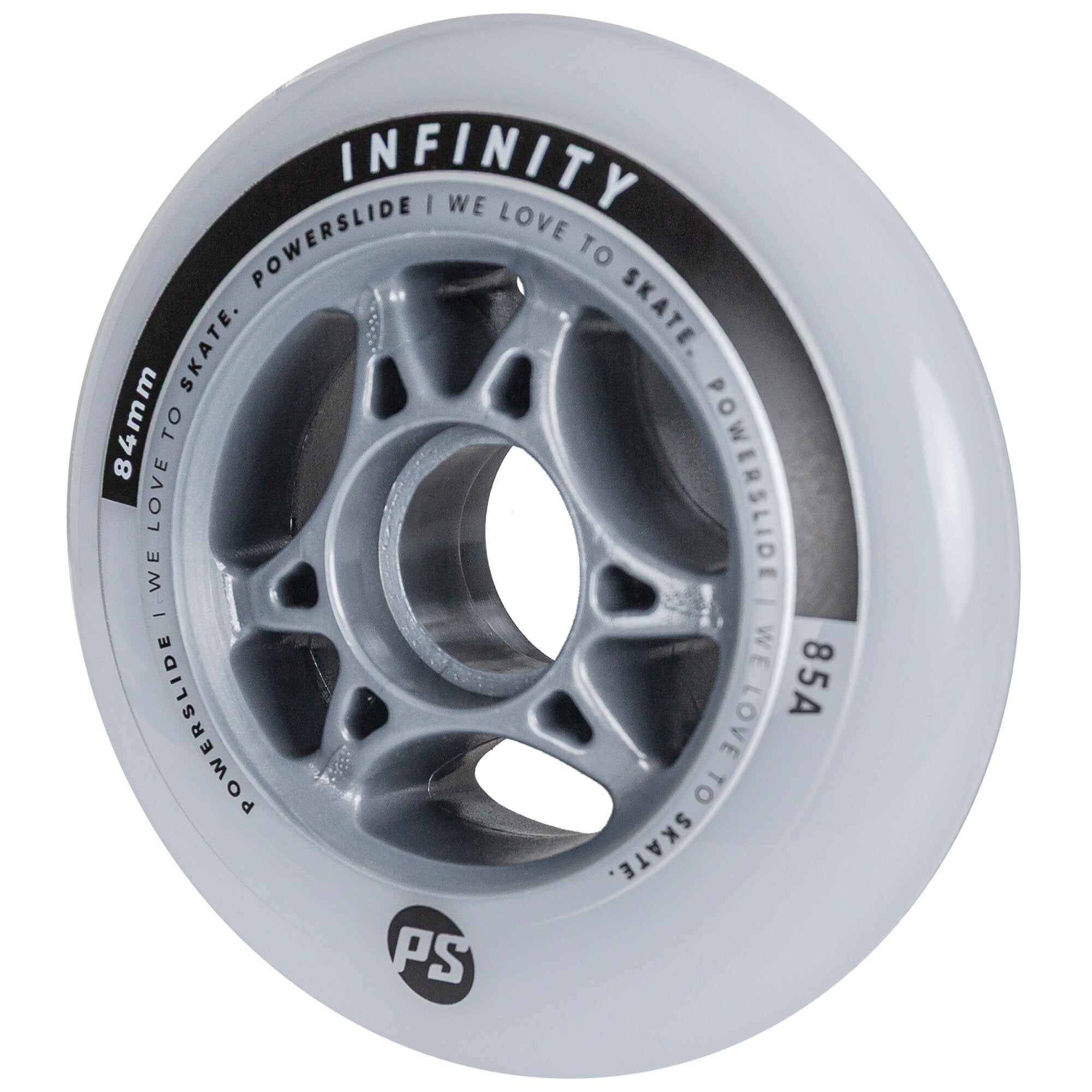 powerslide-infinity-84mm-85a-fitness-rollen-4er-pack-grau image 2