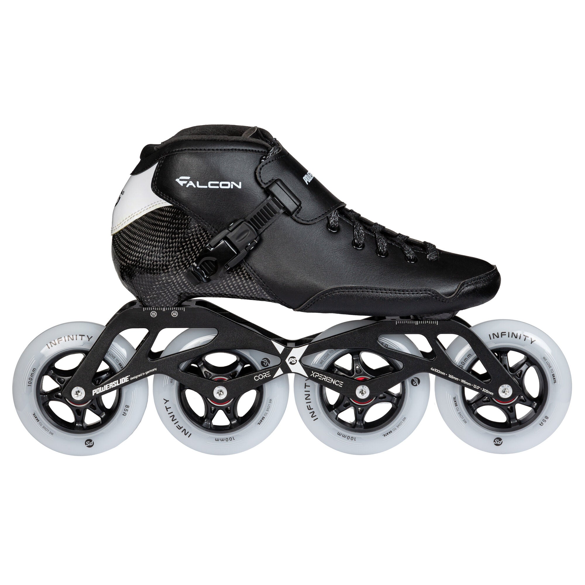 powerslide-falcon-black-4x100-kinder-speedskate image 1