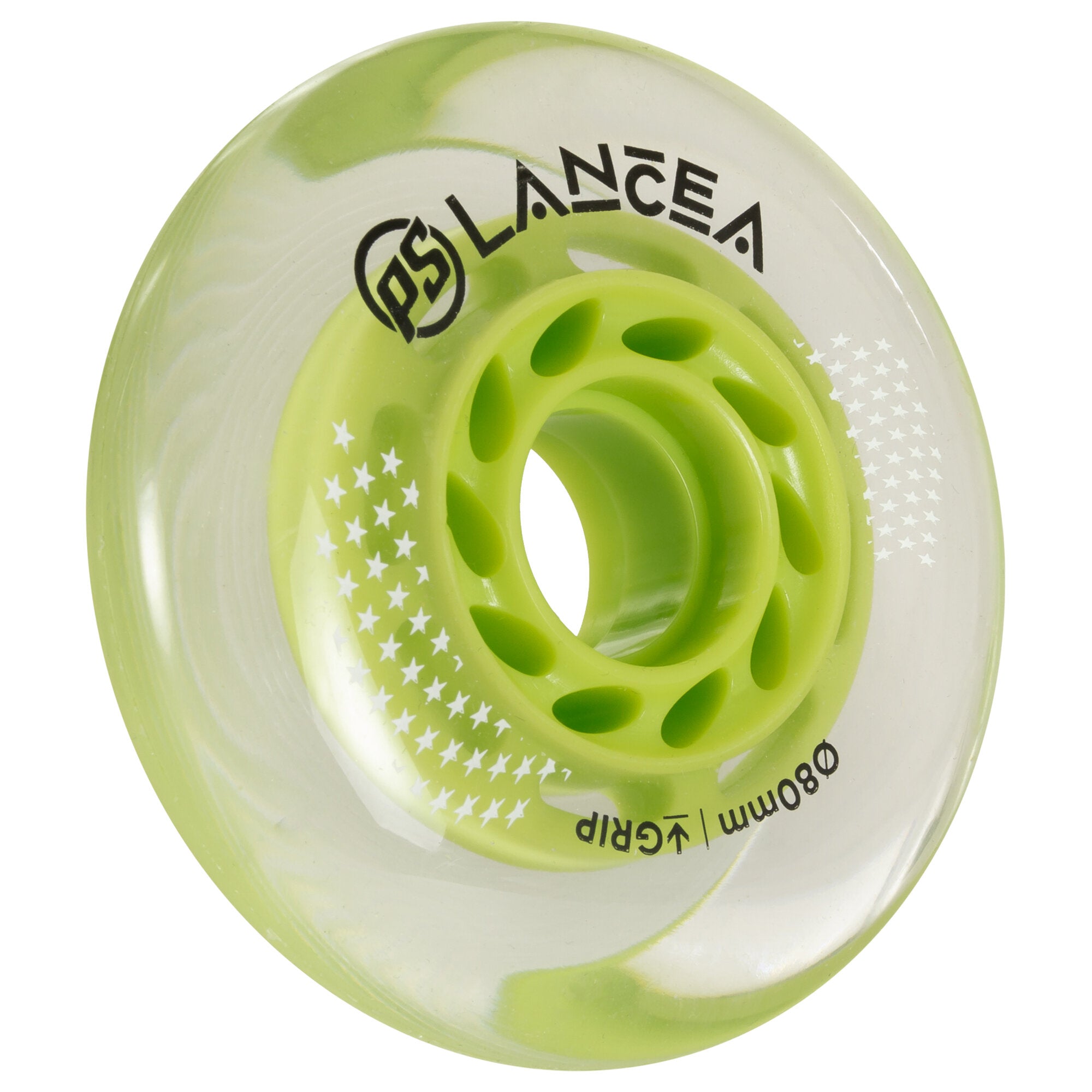 powerslide-lancea-80-outdoor-inlinehockey-rolle-gr-n-clear-1-st-ck image 2