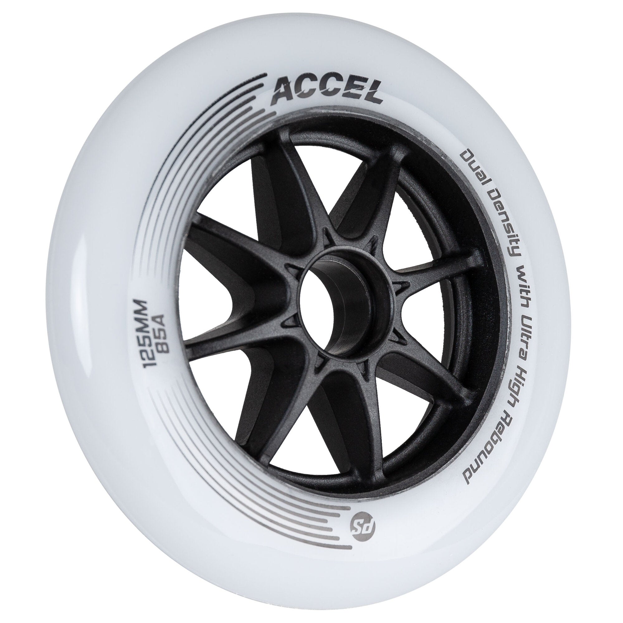 powerslide-accel-125mm-85a-rollen-6er-pack-schwarz-grau image 2