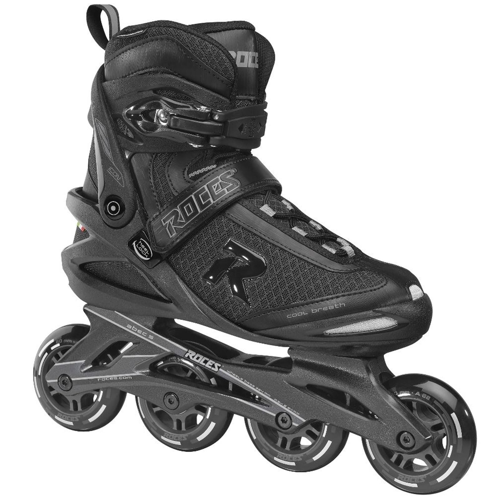 roces-icon-herren-inlineskates-schwarz-charcoal-4x80mm-abec-5-cool-breath-system image 1