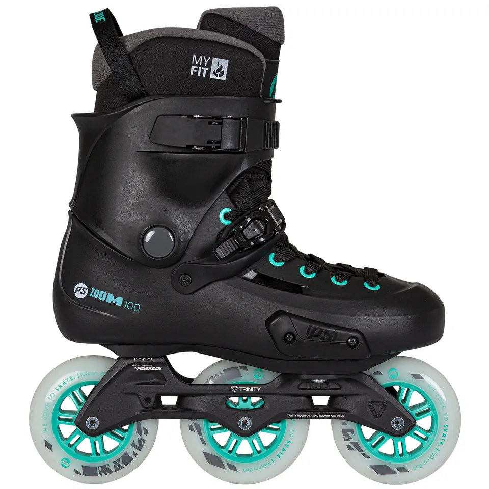 powerslide-zoom-pro-100-urban-inline-skate-black-mint image 1