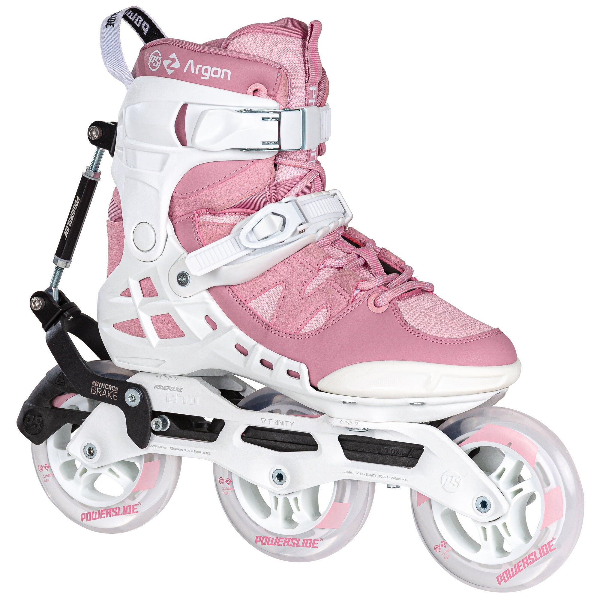 powerslide-phuzion-argon-syncro-rose-110-inline-fitnessskate-wei-rosa image 2