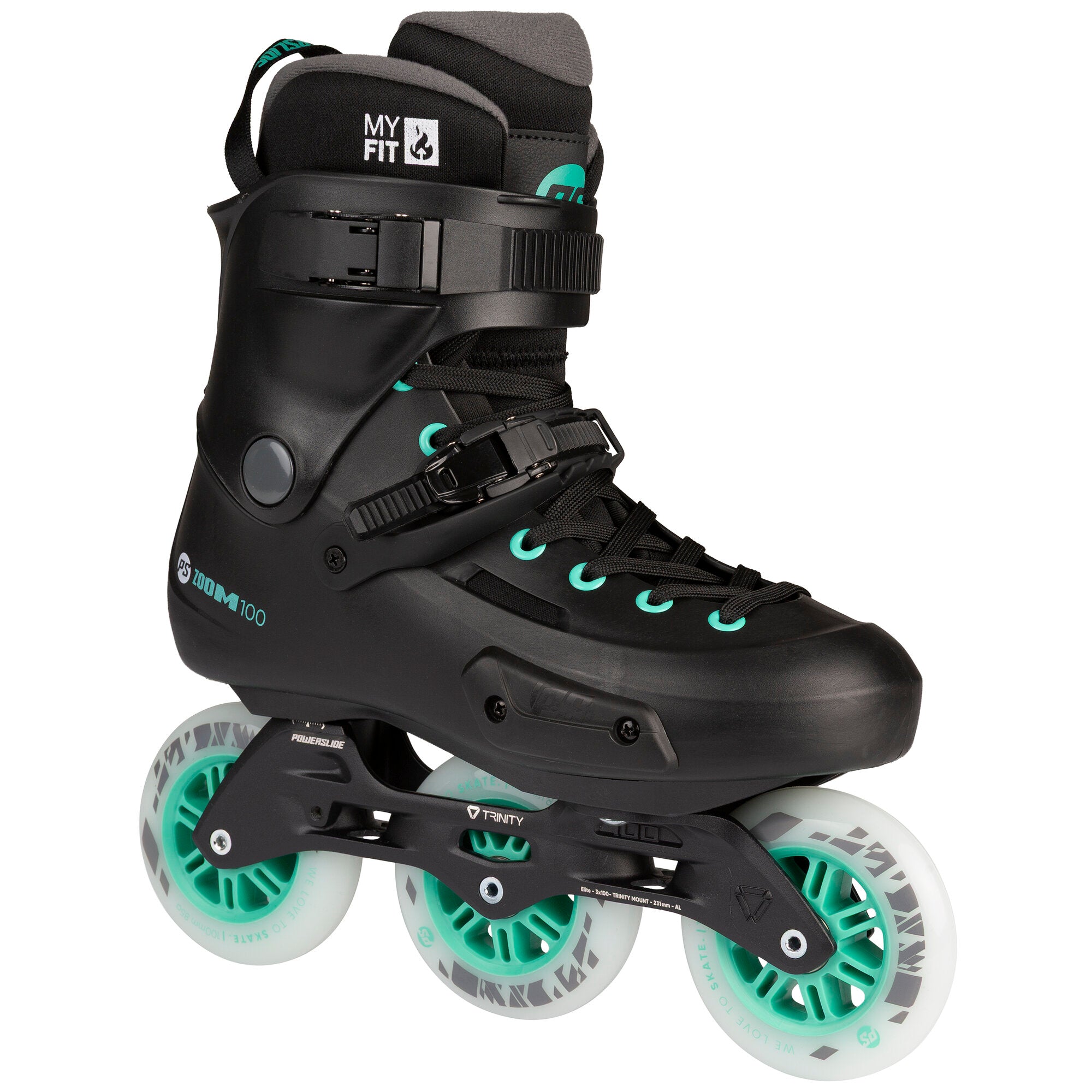 powerslide-zoom-pro-100-urban-inline-skate-black-mint image 2