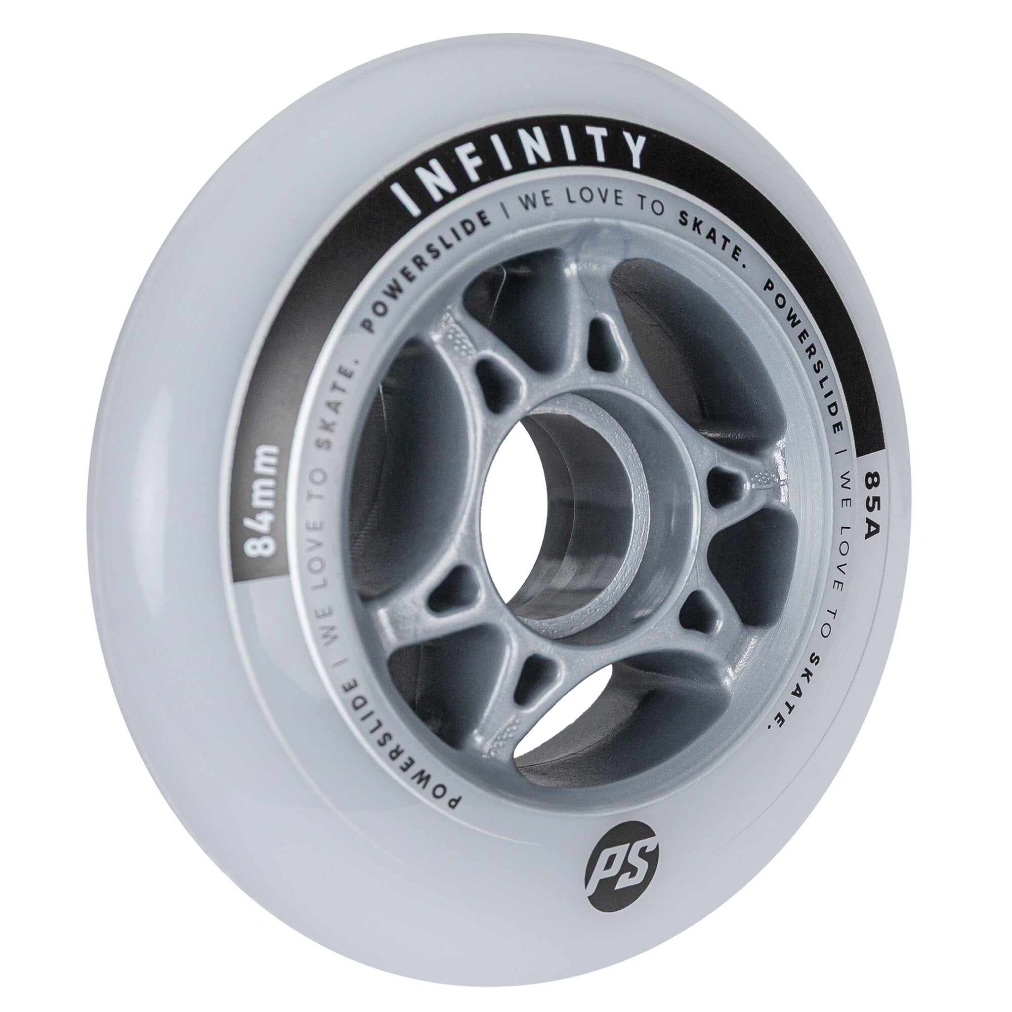 powerslide-infinity-84mm-85a-fitness-rollen-4er-pack-grau image 3