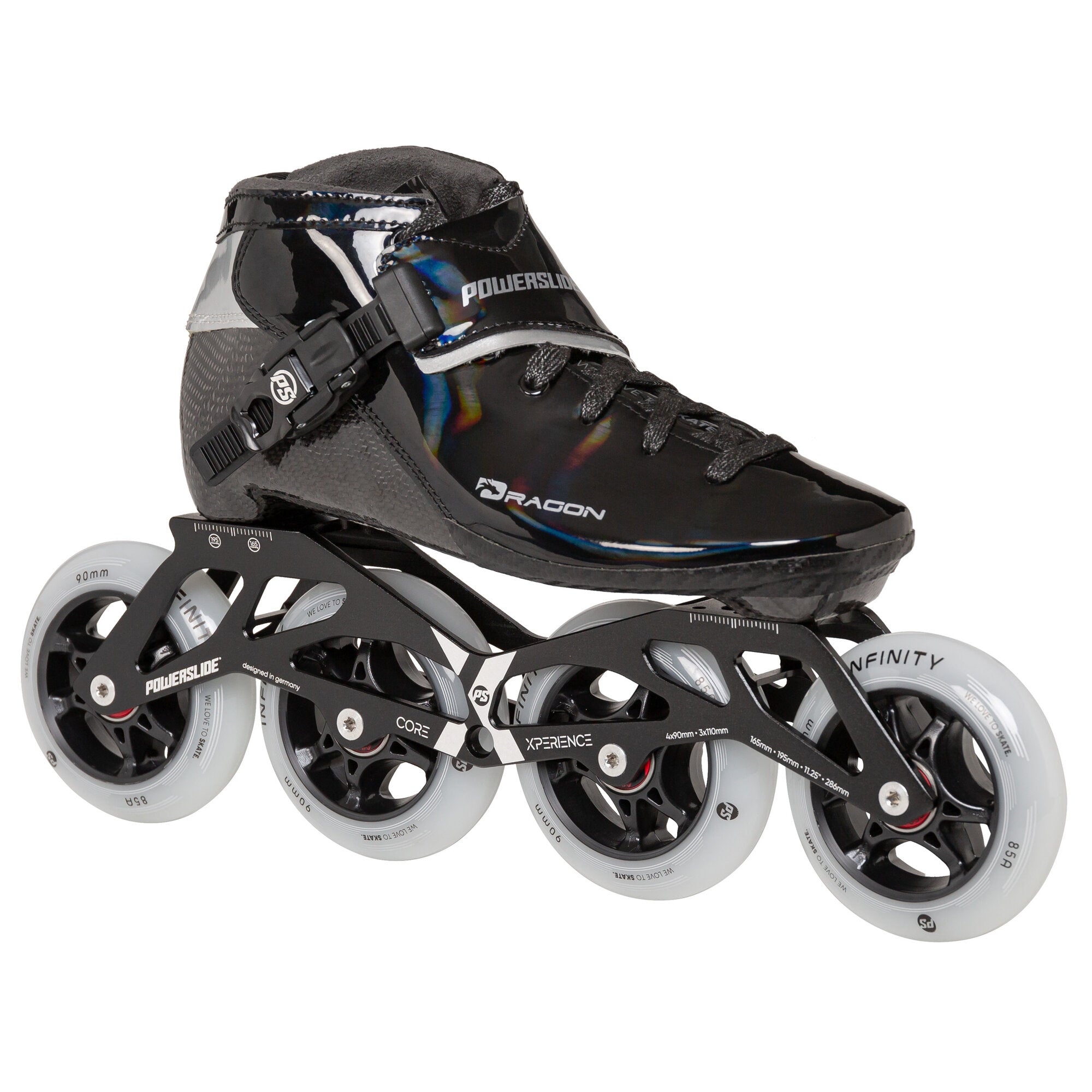 powerslide-dragon-black-90-kinder-speed-inline-skates image 2
